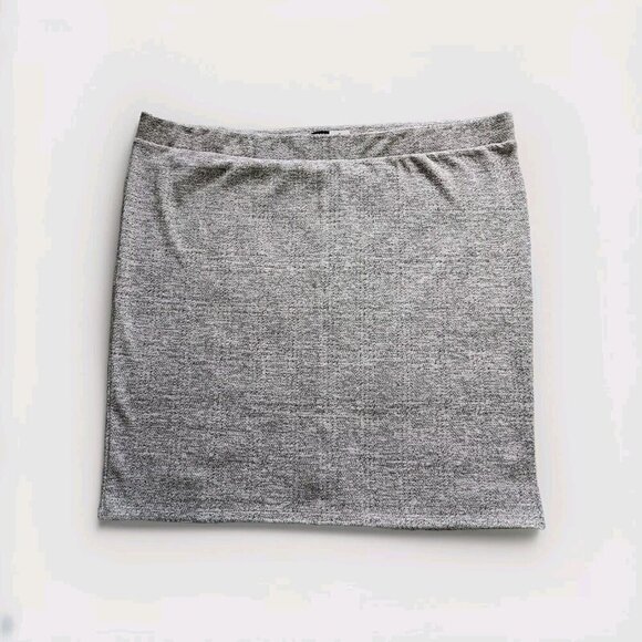 Torrid Skirt Womens 5X Gray Marled Studio Midi Double Knit Pencil Slit Pull On - Picture 1 of 11